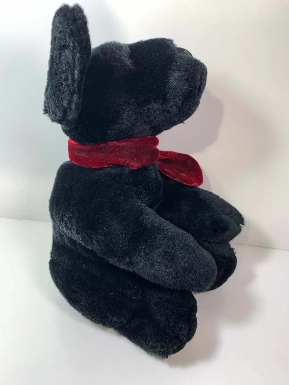 Russ Berrie Black Labrador Puppy Dog Ginger Plush Stuffed Animal 10
